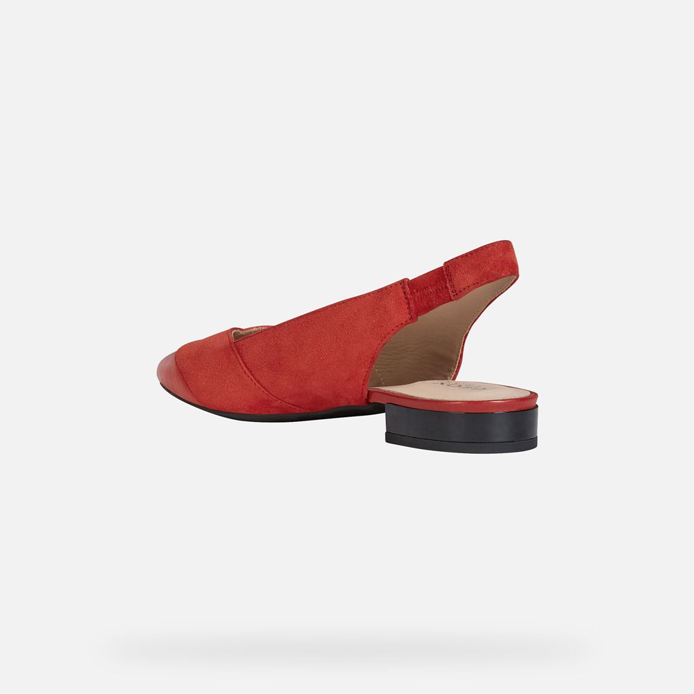 Geox Ballerinas Red Charyssa - Geox Womens Shoes - HUNZEJ305